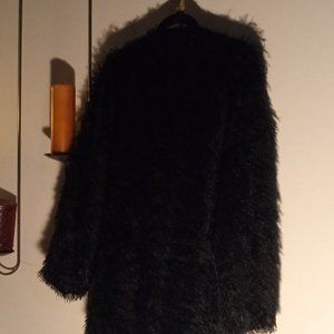 Free Press Shaggy Black Sweater/Jacket Size XL